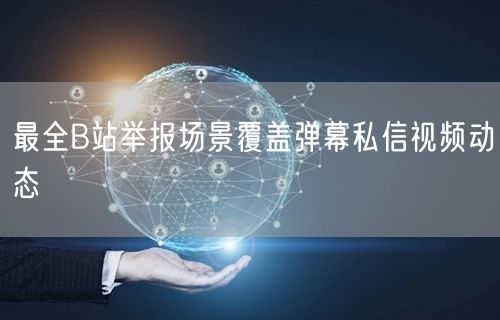 最全B站举报场景覆盖弹幕私信视频动态