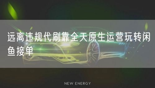 远离违规代刷靠全天原生运营玩转闲鱼接单